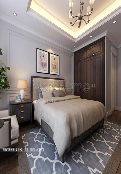  Thiết kế nội thất phòng ngủ căn hộ chung cư duplex Mandarin Garden - Chị Lan
